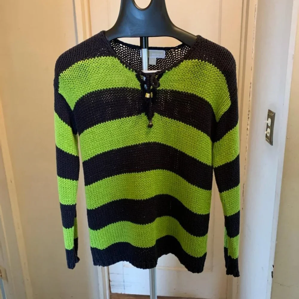 Michael Kors Green and Blue Sweater